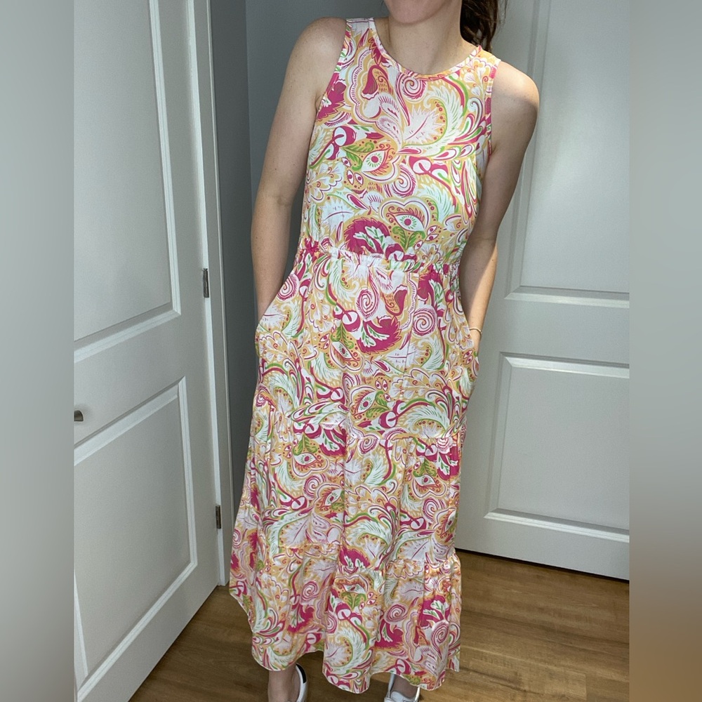 Astrid Glamping Pink Paisley Maxi Dress
